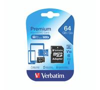 Verbatim 64GB microSDXC (Adapt) 64GB MicroSDXC Class 10 memory card