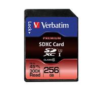 Verbatim Premium SDXC Memory Card Class 10 Uhs-I U1 256GB - 44026
