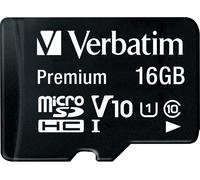 Verbatim Premium 44082 Class 10 MicroSDHC Card 16GB - Black