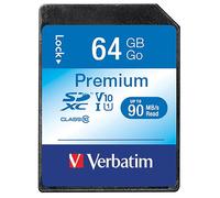 VERBATIM - Premium U1 SDXC Memory Card, 64GB up to 90MB/s