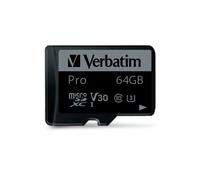Verbatim Pro Micro SDXC Memory Card Class 10 UHS-I U3 64GB 47042