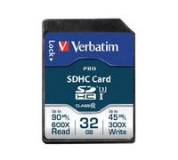 Verbatim Pro SDHC Memory Card, 32GB