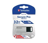 Verbatim Silver/Black Secure Pro USB 3.0 Flash Drive 32GB 98665
