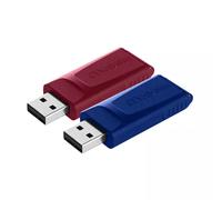 Verbatim Slider - USB Drive - 2x32 GB - Blue/Red