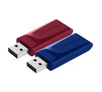 Verbatim Slider - USB Drive - 2x32 GB - Blue/Red