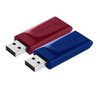 Verbatim Slider - USB Drive - 2x32 GB - Blue/Red