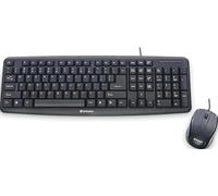Verbatim Slimline Wired Keyboard and Mouse Combo USB Plug-and-Play Numeric Keypad Adjustable Tilt Legs Optical Corded Mouse Full-Size Computer Keyboard Compatible with PC, Laptop - FFP Packaging Black