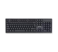 Verbatim Slimline Wireless Keyboard 2.4GHz USB Plug-and-Play Numeric Keypad Adjustable Tilt Legs Wireless Full-Size Computer Keyboard Compatible with PC, Laptop -Frustration Free Packaging Black 70738