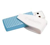 Verbatim Store 'n' Go Swivel USB Flash Drive 8 GB - USB 2.0 - USB memory stick - for laptop notebook ultrabook TV car stereo - USB 2.0 stick - with swivel cap - carribean blue