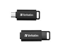 Verbatim Store 'n' Go USB-C Stick Compact Memory Stick with 128GB Data Storage Portable USB Stick in Black Ideal for Mobile Phone, Laptop, PC and Notebook