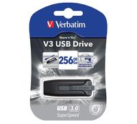 Verbatim Store N Go V3 USB 3.0 Flash Drive 256GB Black - 49168