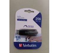 Verbatim Store n Go V3 USB 3.0 Flash Drive 256GB Black 49168 New Genuine