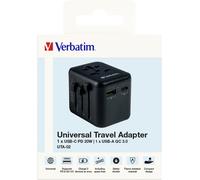 Verbatim 49544 power plug adapter Universal Black