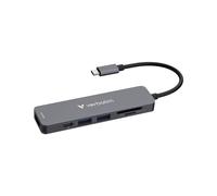 Verbatim USB-C Essentials Multiport Hub- 6 Ports: (1) USB-A 2.0, (1) USB-A 3.0/3.2 Gen 1, (1) USB-C 3.0/3.2 Gen 1, SD and Micro SD Card Slots with 4K HDMI and Up to 100W Power Delivery