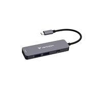 Verbatim USB-C Essentials Multiport Hub - 4 Ports: (1) USB-A 2.0, (1) USB-A 3.0/3.2 Gen 1, (1) USB-C 3.0/3.2 Gen 1 with 4K HDMI and Up to 100W Power Delivery