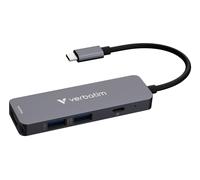 Verbatim USB-C Essentials Multiport Hub 4 ports: HDMI, USB-C PD, USB-A 3.2 Gen 1, USB-A