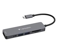 Verbatim USB-C Essentials Multiport Hub 6 ports: HDMI, USB-C PD, USB-A 3.2 Gen 1, USB-A, SD & microSD