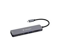 Verbatim USB-C Essentials Multiport Hub - 7 Ports: (2) USB-A 3.0/3.2 Gen 1, (2) USB-C 3.0/3.2 Gen 1, SD and Micro SD Card Slots with 4K HDMI and Up to 100W Power Delivery
