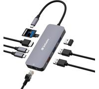 Verbatim USB C Hub 9 in 1 Multiport Adapter USB-C to HDMI RJ45 USBA-A and USB-C