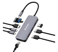 Verbatim CMH-09 USB Type-C 10000 Mbit/s Silver