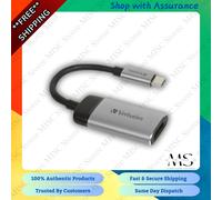 Verbatim 49143 video cable adapter 0.01 m USB Type-C HDMI Black,Silver