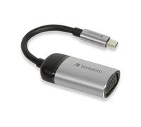 Verbatim USB-C to VGA Adaptor Cable 0.01m Black Silver (49145)