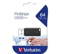 Verbatim PinStripe 64GB USB 2.0 USB Type-A connector Black USB...