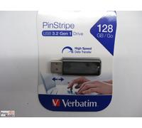 Verbatim USB Stick 128GB 3.2 Gen1 - Pin Stripe High Speed Data Transfer 493198