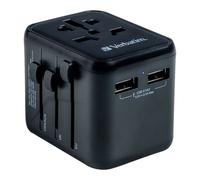 Verbatim UTA-01 Universal Travel Adapter, 2 x USB-A, Worldwide Compatibility