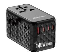 Verbatim UTA-10 GAN III Universal Travel Adapter, 3 X USB-C PD 3.1 & Quick Charg
