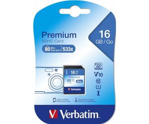 Verbatim VB-SDHC10-16G Memory Card (SDHC, Class 10)