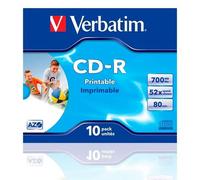 Verbatim Verbatim 43325 AZO 52x Printable CD-R - Jewel Cased 10 Pack (CD)