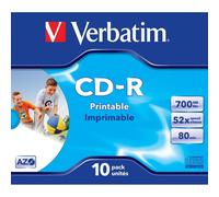 Verbatim Verbatim 43325 AZO 52x Printable CD-R - Jewel Cased 10 Pack (CD)