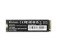 Verbatim Vi3000 NVMe M.2 Internal SSD, Internal SSD Drive with 2TB Data Storage, Solid State Drive with PCIe Gen 3 Interface, Black