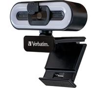 Verbatim Webcam with Microphone and Lighting, External Camera for Computer or La