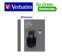 Verbatim Wireless Mouse Go Nano Black Bluetooth 2.4GHz Travel Windows Mac Laptop