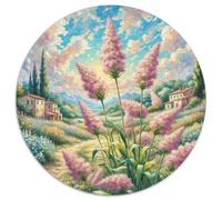 Verbena 1000 Pieces Scenery Round Jigsaw Puzzles Challenging & Brainteasing Beautiful Decoration for Adults And Kids 1000pcs (67.5x67.5cm)