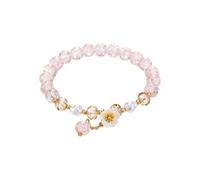Verbundener Armbandring 2024 Armband für Damen, chinesisches Jade-Perlenarmband für ihre, Oma, Mutter, Vater, den täglichen Gebrauch Uhren Lederarmband Für Männer (Watermelon Red, One Size)