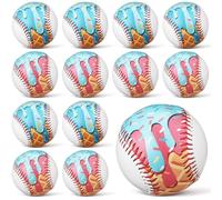 VercanMonth 12 Pack Baseball Ice Cream Drip, Practice Baseballs 9 Inch Standard Size Baseball Party Favor for Beginners Teenagers Practice Training Hitting Pitching Throwing Game Tournament