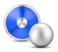 VercanMonth 2 Pcs Throwing Discus and Iron Shot Put Ball Set 1 kg Training Discus 8 lb Shot Put Track and Field Training Equipment for Boys Girls Beginners School Throwers Outdoor Practice Throwing