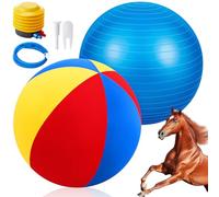 VercanMonth 48 Inch Giant Herding Ball with Ball Cover Anti Burst Ball Please Watch VCR for How to Inflation Horse Toys for Horses Stall