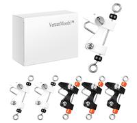 VercanMonth 6 Pcs Outrigger Release Clips Downrigger Release Clips with Adjustable Tension Planer Board Downrigger Fishing Kite for Trolling Offshore Fishing Accessories (White and Black)