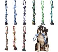 VercanMonth 9 Pack 21 Dog Rope Toys for Aggressive Chewers, Nearly Indestructible Chew Plaything Set for Medium & Large Breed Dogs, Puppy Teething & Tug Toys