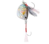 VercanMonth Fishing Jig Saltwater, 100g, 3 x 2 x 0.25 Inch Metal Jigging Lure with Assist Hook for Inshore & Offshore Fishing Spoon for Snapper, Grouper, Tuna, More