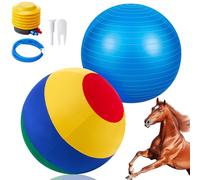 VercanMonth Giant 40 Inch Herding Balls with Ball Cover, Horse Toy | Anti Burst, Please Watch VCR for How to Inflation, Pump Included, Inflatable Horse Toy, Interactive Play
