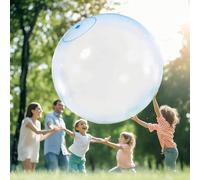 Vercico 110cm Inflatable Water Bubble Balloon Inflatable Bubble Ball Water Filled Interactive Rubber Big Bubble Ball Inflatable Ball for Kids Toddles Blue