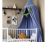 Vercico Kids Bed Canopy Round Dome 240CM Bed Tent for Children, Girls Bedroom Accessories Canopy Bed for Bedroom Nursery Room Baby Crib