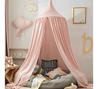 Vercico Kids Bed Canopy Round Dome 240cm Canopy for Princess Girls Mosquito Net for Children's Bedroom Nursery Room Decoration Baby Crib