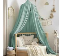 Vercico Kids Bed Canopy Round Dome 240cm Cot Canopy for Princess Girls Mosquito Net for Children's Bedroom Nursery Room Decoration Baby Crib
