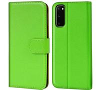 Verco Wallet Case for Galaxy S20 Book Cover with Magnetic Closure compatible with Samsung Galaxy S20 Flip Case with Card Slots Faux Leather 6.2 inch - Green